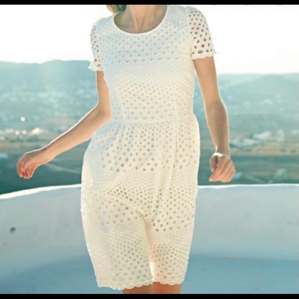 NWT Boden white eyelet dress - size 14R